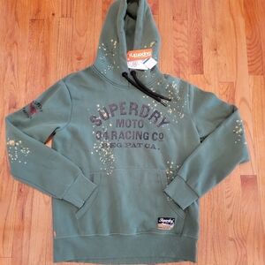 Superdry Sweatshirt Mens XL  Logo Pullover Long Sleeve Hoodie Heavyweight -